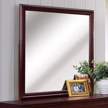Crown Mark Louis Philip Dresser Mirror in Cherry, , large