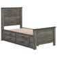 Ashley Frandern Twin Platform Bed with Storage in Warm Gray, , large