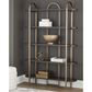 Ashley Brentmour 7-Shelf Bookcase in Dark Brown and Gold, , large