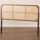 Baxton Studio Lainer Queen Panel Headboard in Dark Brown and Natural Brown, , large