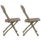 Flash Furniture Timmy Kids Folding Chair in Gold and Brown (Set of 2), , large