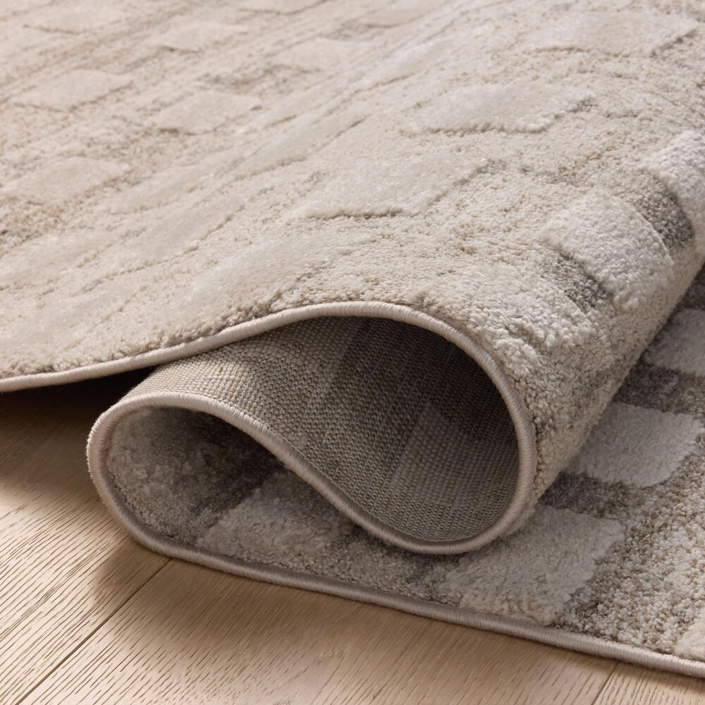 Amber Lewis x Loloi Monty 6&#39;7&quot; x 9&#39;3&quot; Pebble and Beige Area Rug, , large
