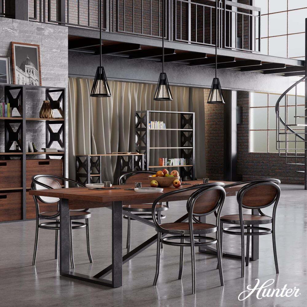 Hunter Rafner 1-Light Mini Pendant in Natural Iron, , large