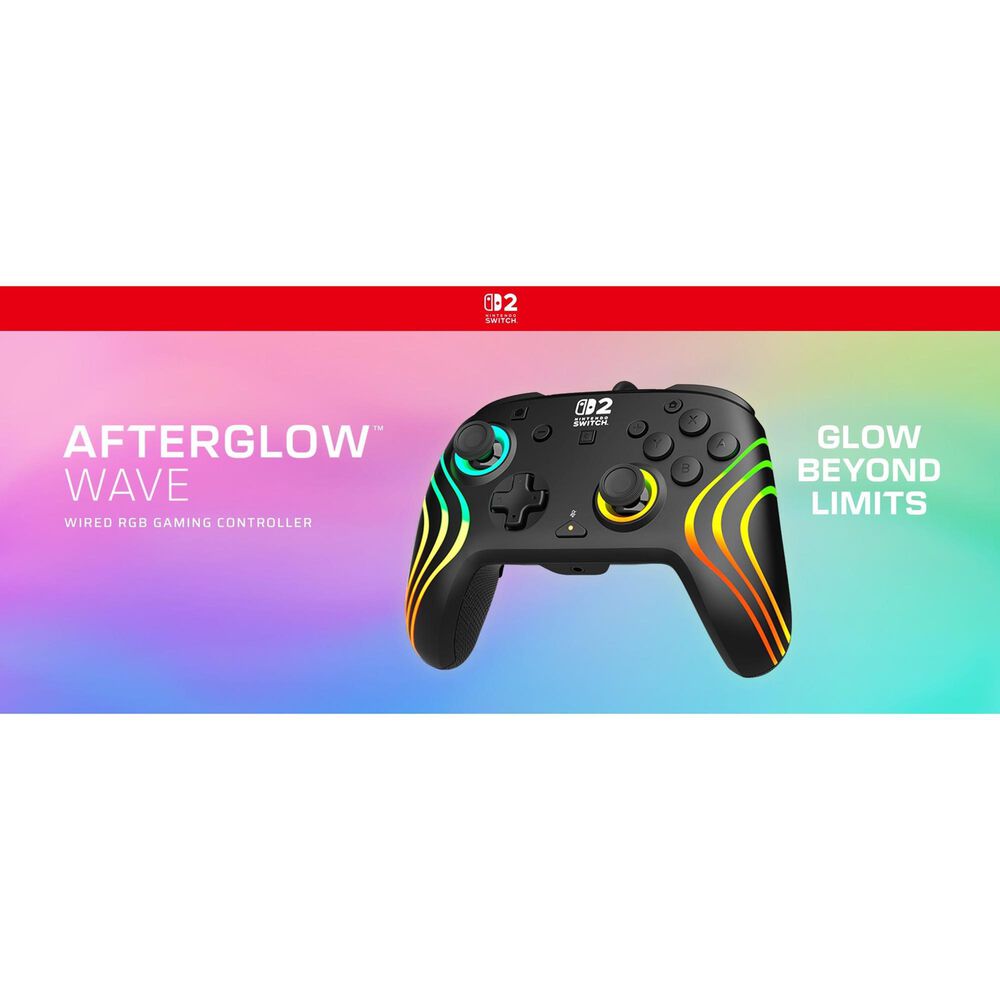 Turtle Beach Afterglow Wave Wired RBG Gaming Controller for Nintendo Switch 2 in Black, , large