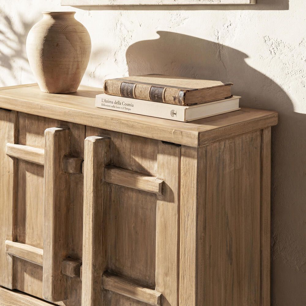 Jennifer Taylor Home Rowan 48" 2-Door Accent Storage Cabinet in Heritage Light Natural Brown, , large
