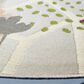 Safavieh Barbados Tropical Flamingo 6"6" Round Grey and Pink Indoor/Outdoor Area Rug, , large