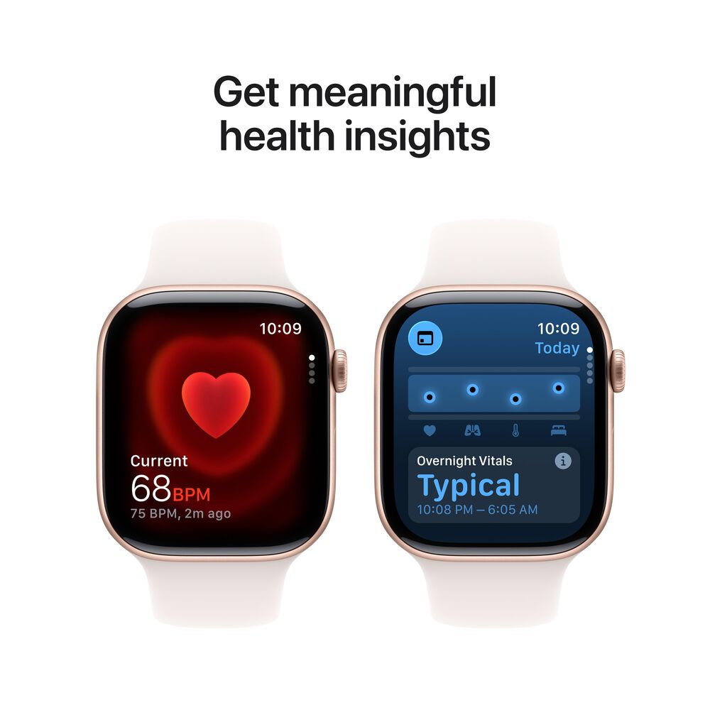 Apple Watch Series 11 &#40;GPS+Cellular&#41; 46mm Aluminum Case with Light Blush Sport Band - M/L - Rose Gold - &#40;2025&#41;, , large
