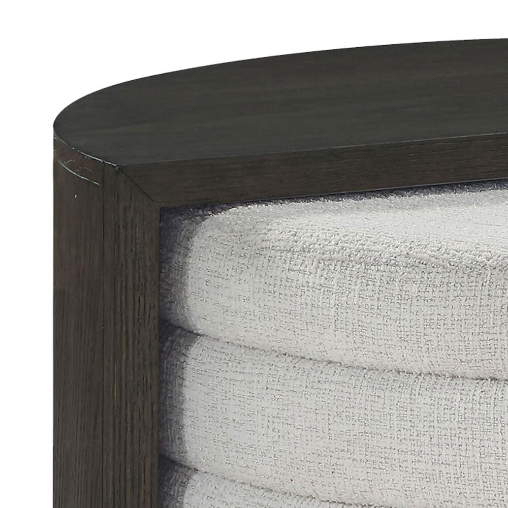 Crystal City Florence Nesting Cocktail Table with Castered Ottoman in Black, , large