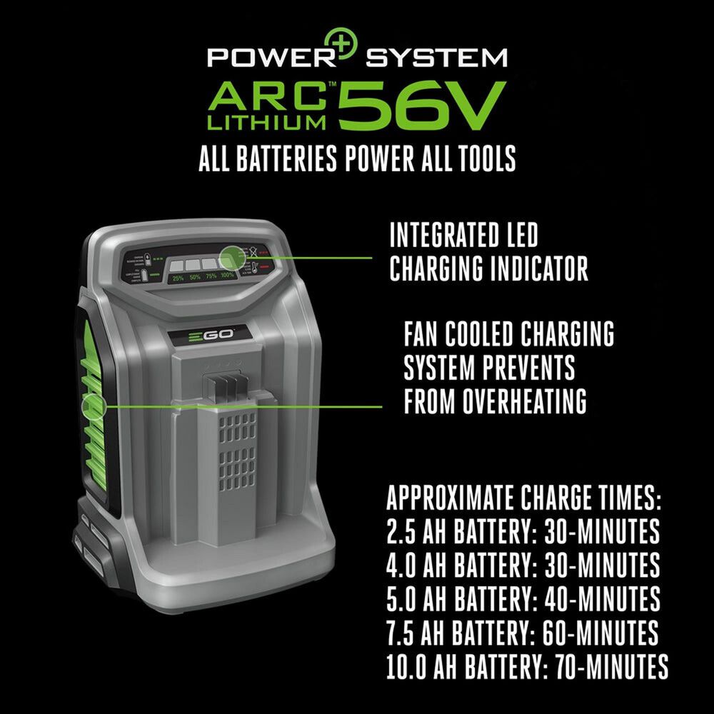 EGO Power+ Rapid Charger in Gray, Green and Black, , large