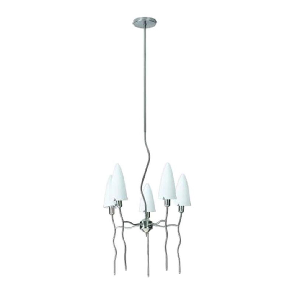 Lite Source Kaub 5 Light Chandelier in Polished Steel, , large