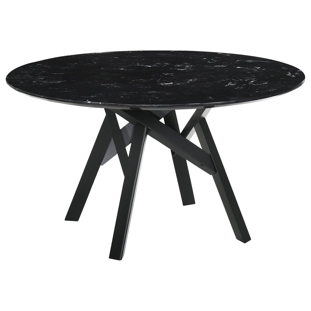 Blue River Venus and Lima 5-Piece Dining Set with Gray Cushion in Black, , large