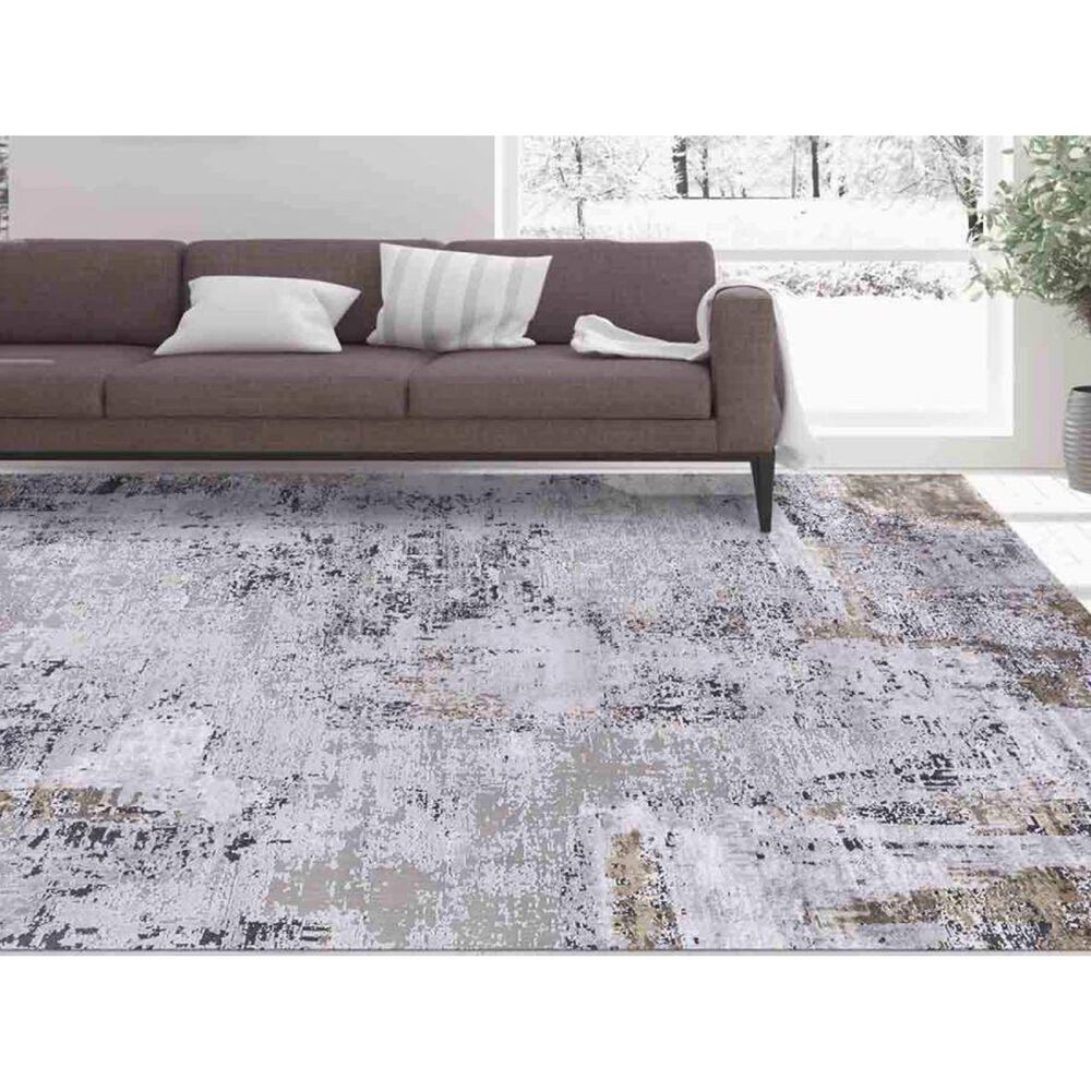 Amer Rugs Hamilton 10&#39;3&quot; x 14&#39; Gray and Gold Area Rug, , large