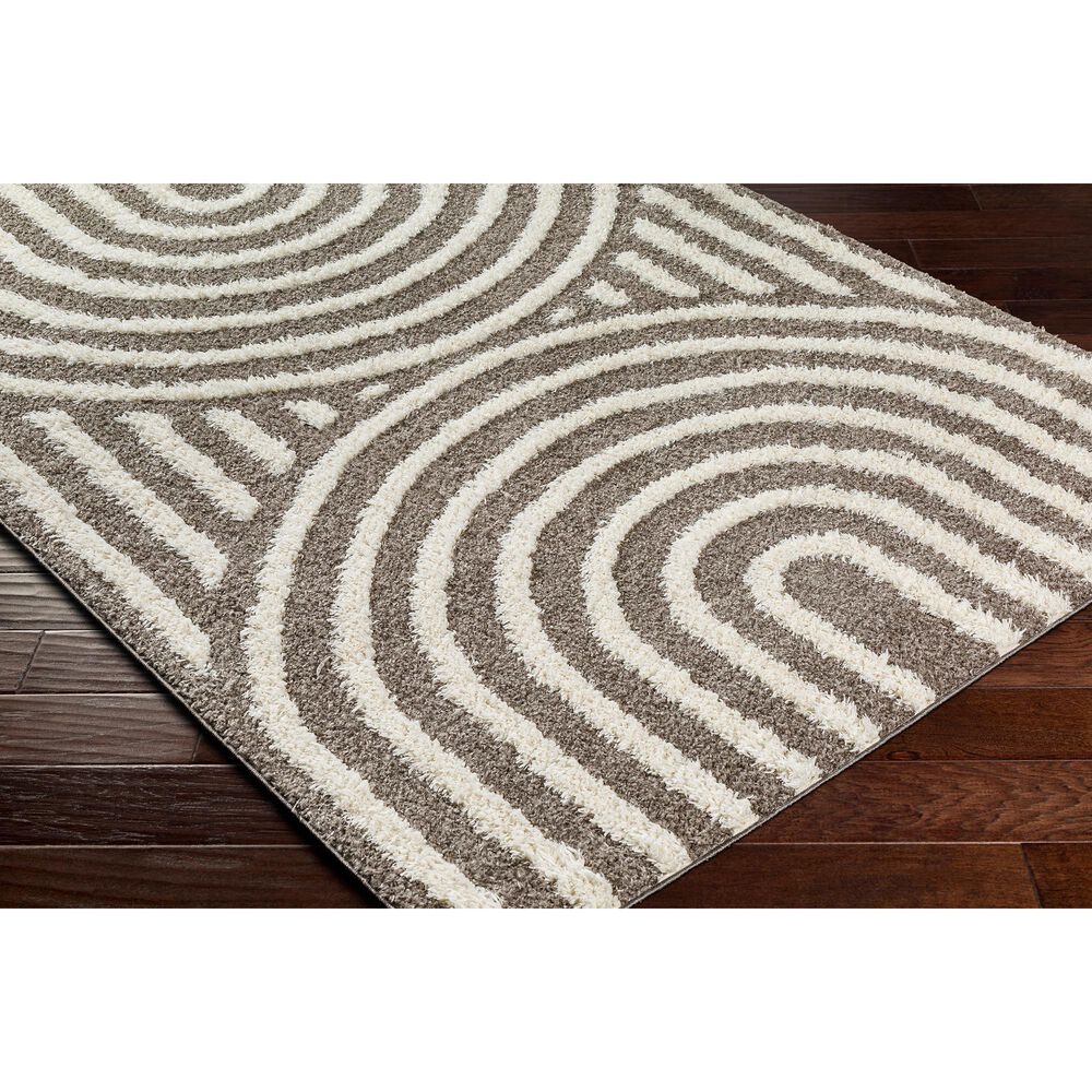 Surya Rodos Geometric 5&#39;3&quot; x 7&#39; Charcoal, White,Sage Area Rug, , large