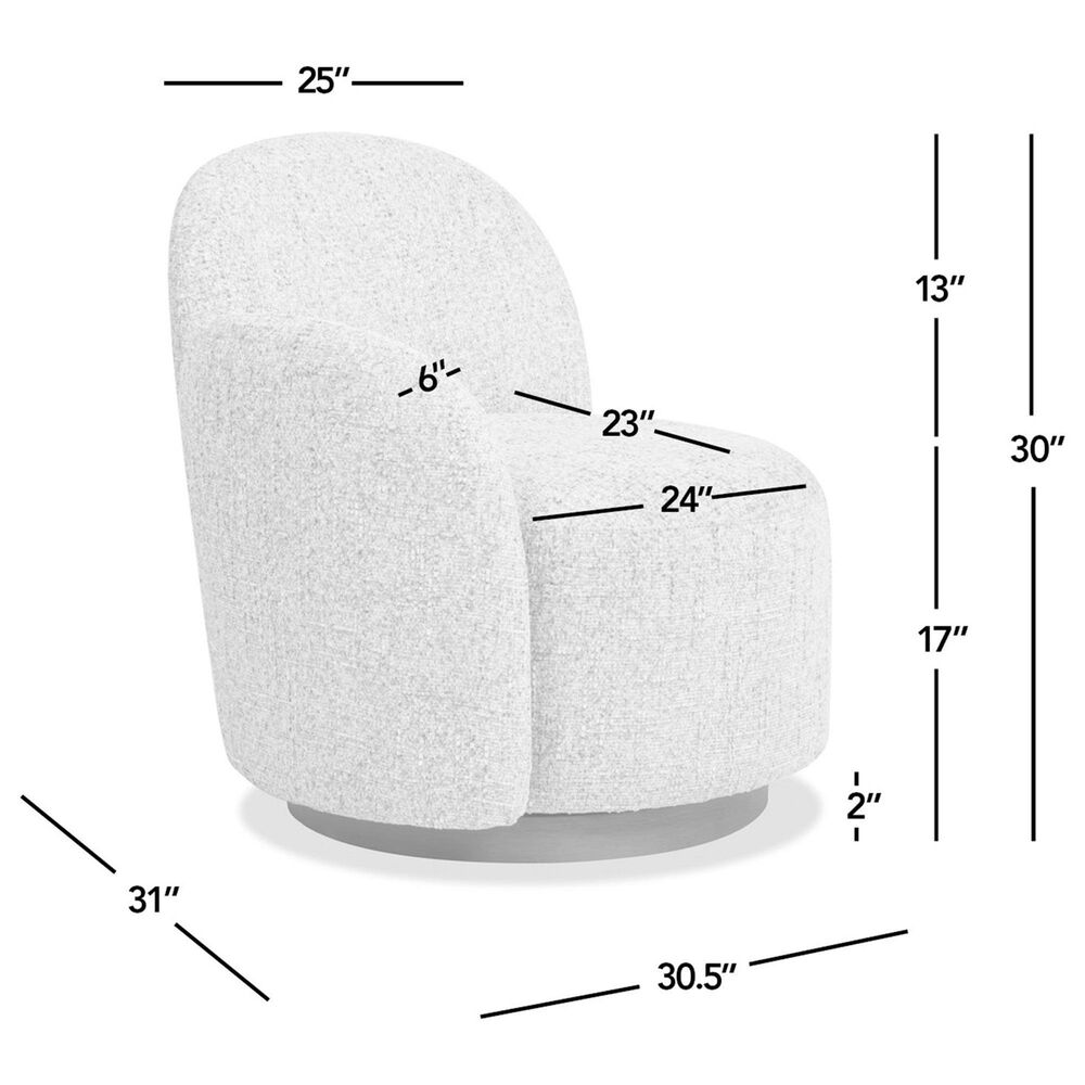 Jennifer Taylor Home Duo Left Arm Facing Swivel Accent Chair in Multi-Greige Beige, , large