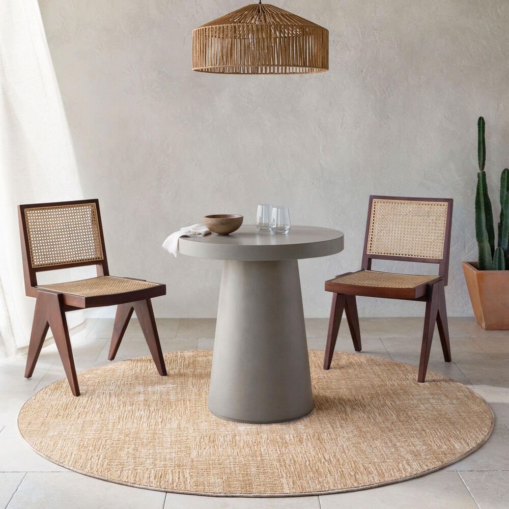 Surya Masterpiece MPC-2308 Medium Gray, Beige, Tan and Medium Brown 5&#39;3&quot; Round Area Rug, , large