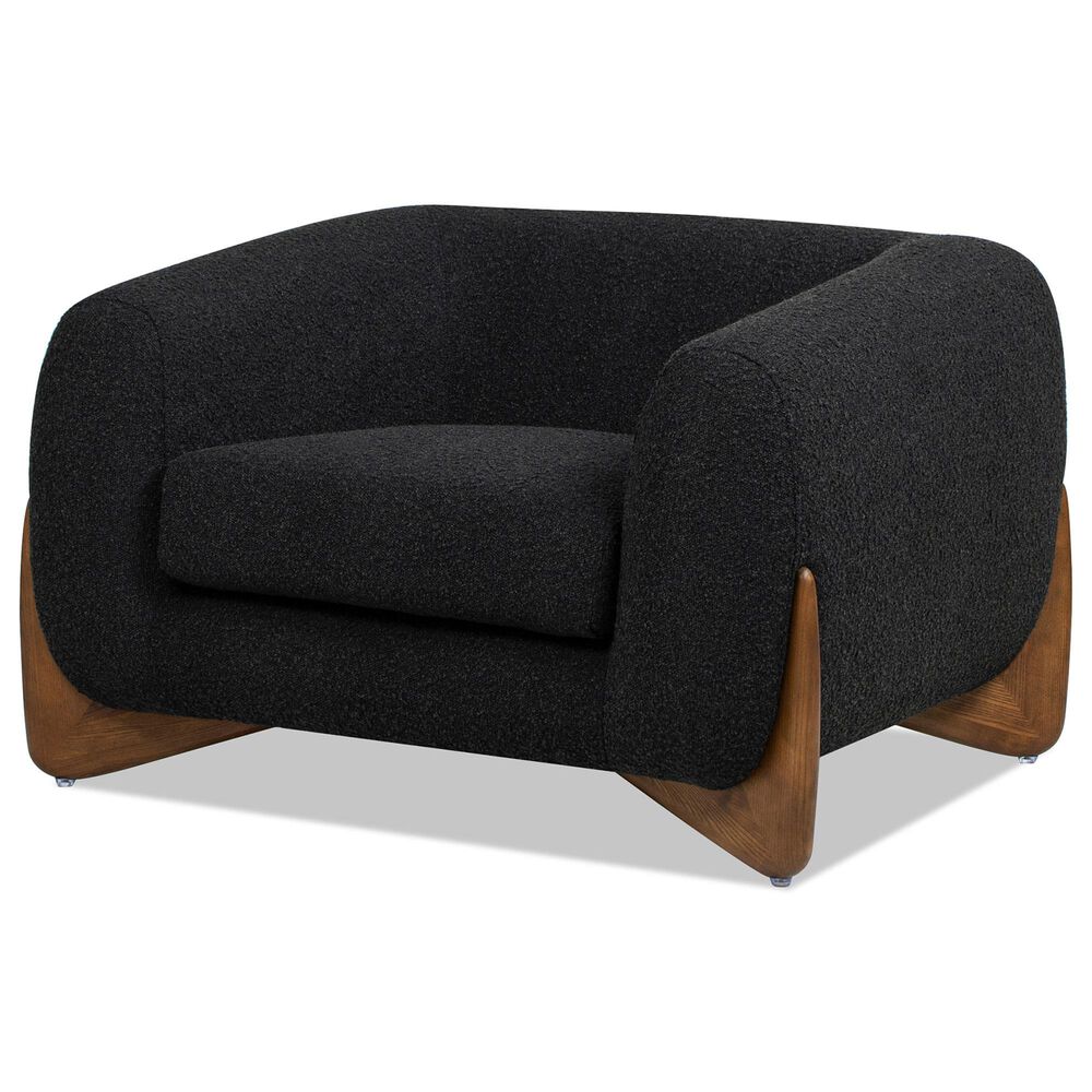 Jennifer Taylor Home Alpine Accent Arm Chair in Ebony Black, , large