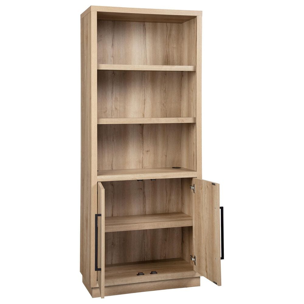 Riva Ridge Harman 3-Piece Executive Desk with Bookcase and File Cabinet Set in Creamy Natural, , large