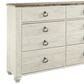 Ashley Willowton 3 Piece King Bedroom Set in Whitewash Finish, , large