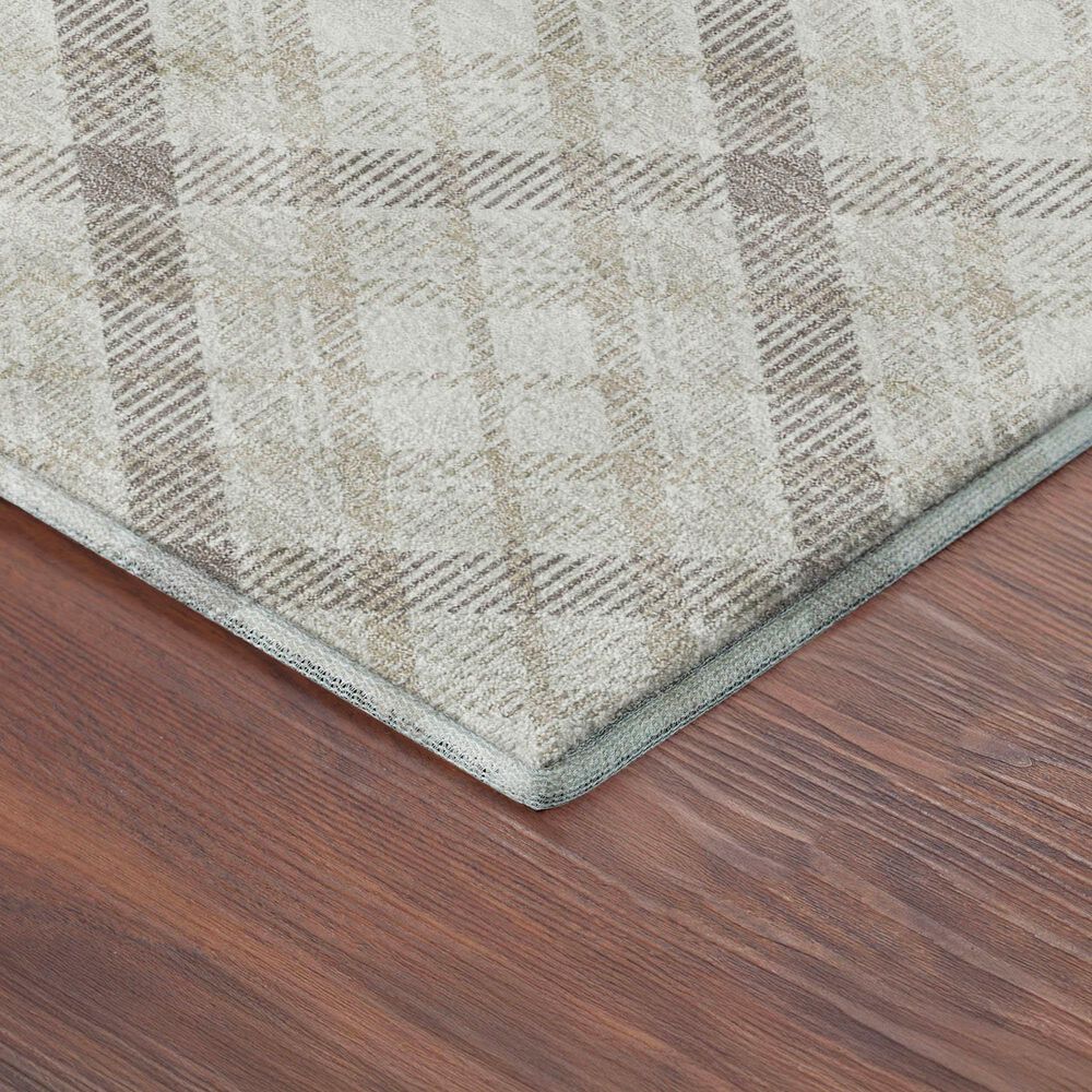 Dalyn Rug Company Soft Essentials Plaid Linen 2'3" x 7'6" Indoor/Outdoor Runner, , large