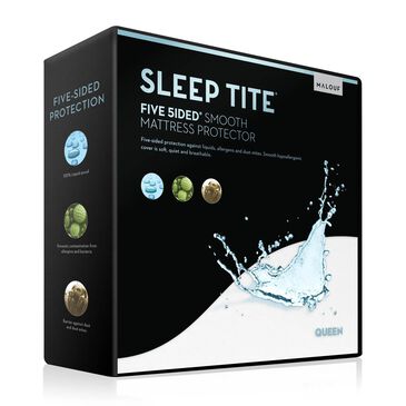 Malouf Five 5ided Smooth Queen Mattress Protector, , large