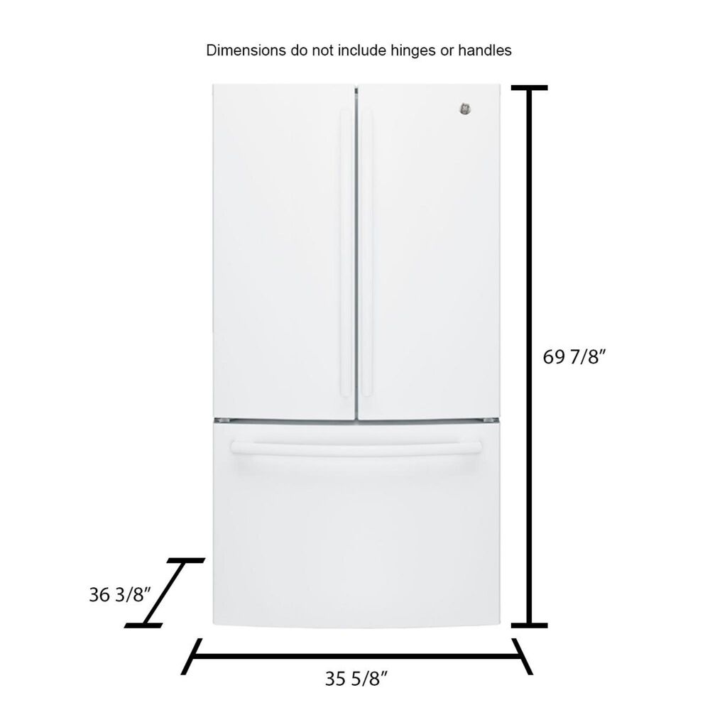 GE Appliances 27.0 Cu. Ft. 3-Door French-Door Refrigerator Energy Star In White, , large