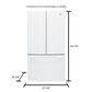 GE Appliances 27.0 Cu. Ft. 3-Door French-Door Refrigerator Energy Star In White, , large