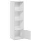 HOMLUX 4-Tier Shelf Bookcase with Door Storage Cabinet in White, , large