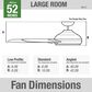 Hunter Presto 52" Ceiling Fan in Matte Nickel, , large