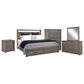 Riva Ridge Modern Loft 5-Piece Queen Storage Bedroom Set in Greystone, , large