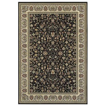 Oriental Weavers Kashan 108B 3"10" x 5"5" Black Area Rug, , large