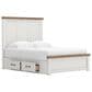 Ashley Savonport Queen Storage Panel Bed in White and Brown, , large
