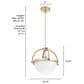 Hunter Wedgefield 1-Light Pendant in Alturas Gold, , large