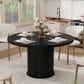 GARVEE 47" Round Dining Table with Storage Base in Black - Table Only, , large