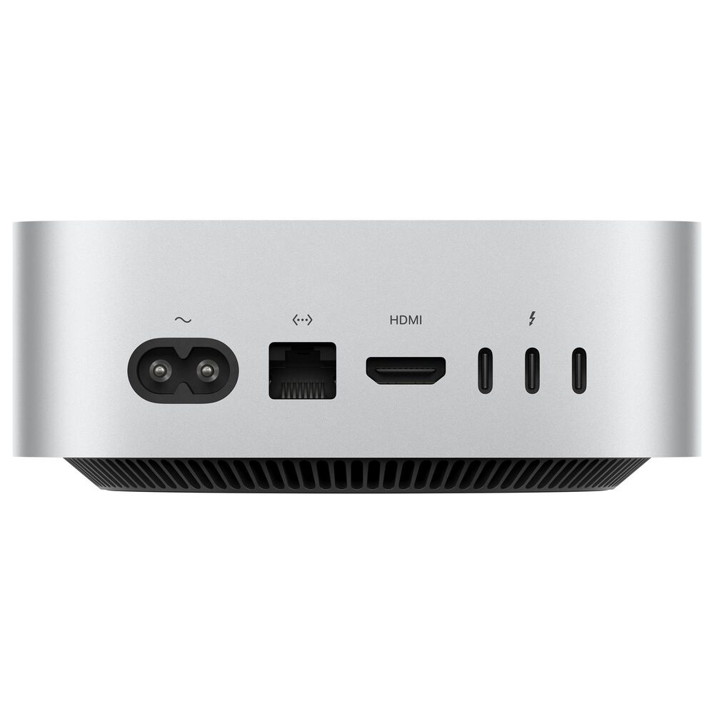 Apple Mac mini Desktop - Apple M4 chip - 10-core CPU - 16GB RAM - 10-core GPU - 256GB SSD in Silver with 3-Year AppleCare+, , large