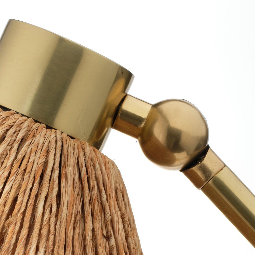 Jamie Young Ellington Abaca Rope Table Lamp in Natural and Antiqued Brass, , large