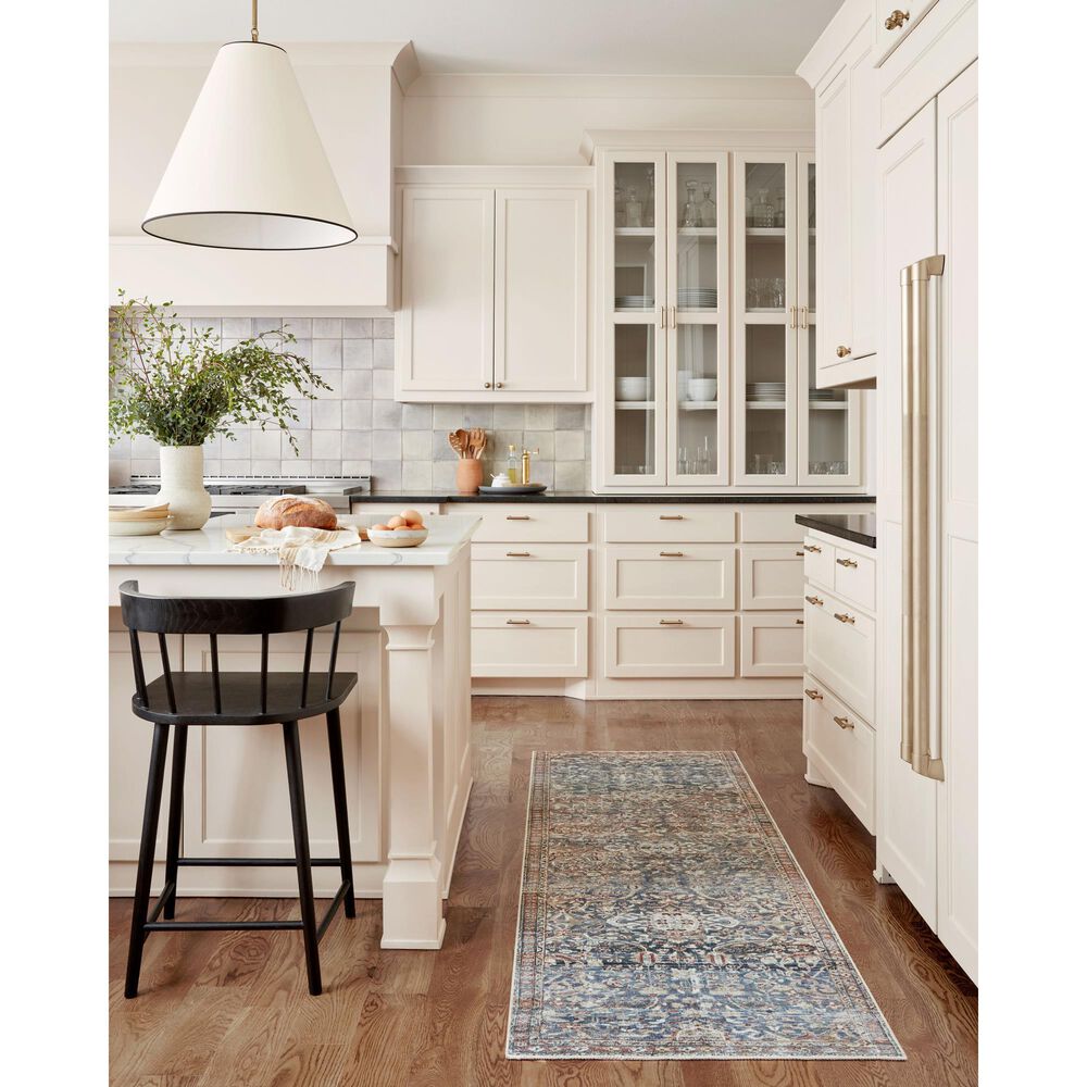 Chris Loves Julia x Loloi Jules 2&#39; x 5&#39; Denim and Spice Area Rug, , large