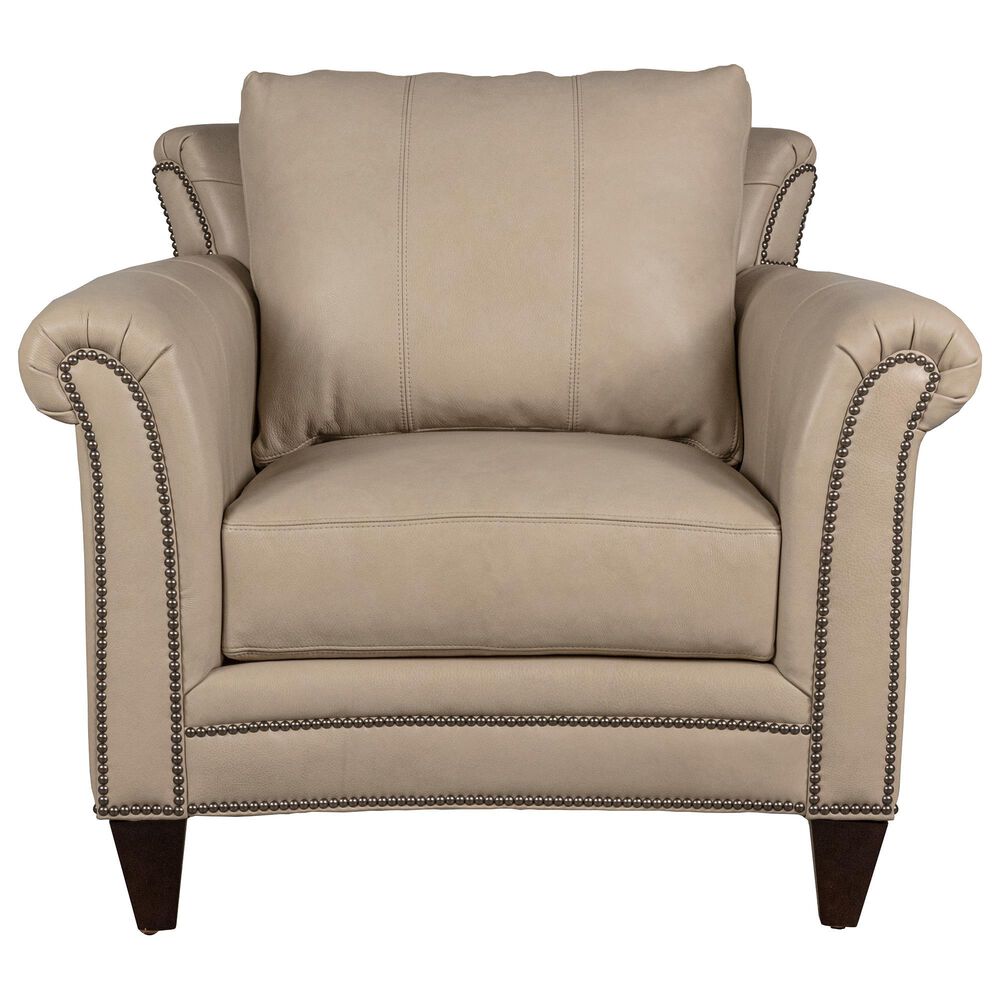 Bradington-Young Richardson Leather Accent Chair in Cream, , large