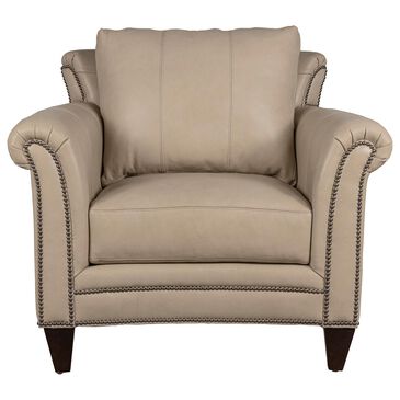 Bradington-Young Richardson Leather Accent Chair in Cream, , large