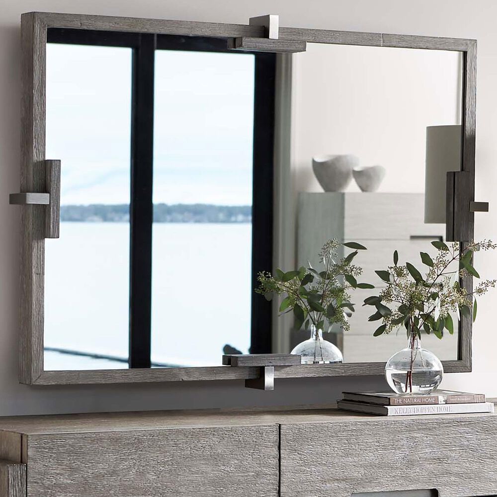 Bernhardt Foundations Mirror in Light Shale and Dark Shale, , large