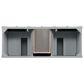 James Martin Brittany 60" Double Bathroom Vanity in Urban Gray with 3 cm Tajnar Eclos Top and Rectangular Sinks, , large