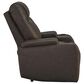 Ashley Schooner Rocks Power Recliner with Adjustable Headrest in Umber, , large