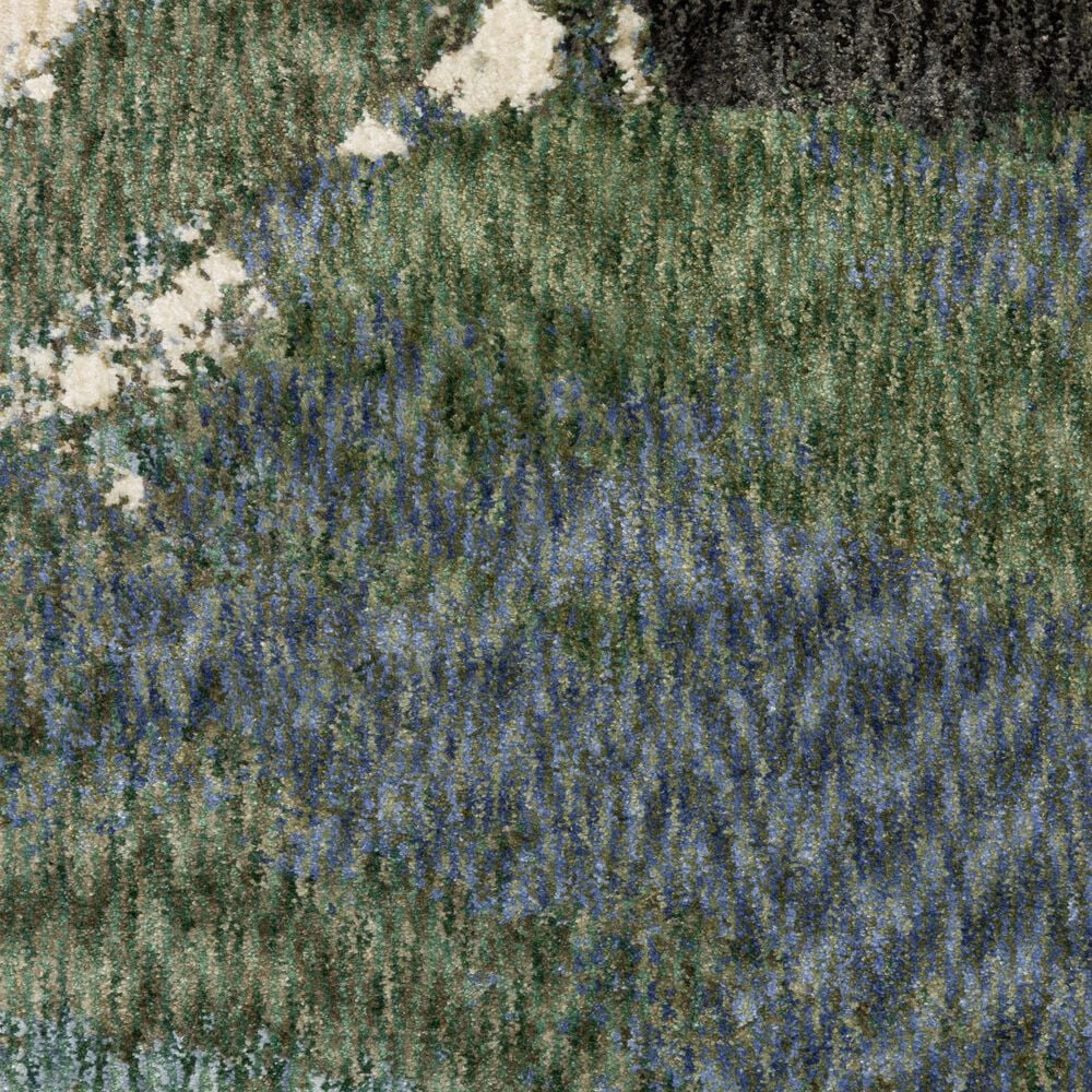 Oriental Weavers Tisdell TIS04 Blue and Green 2'3" x 7'6" Runner, , large