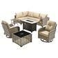 HOMLUX 9-Piece Patio Conversation Set in Beige, , large