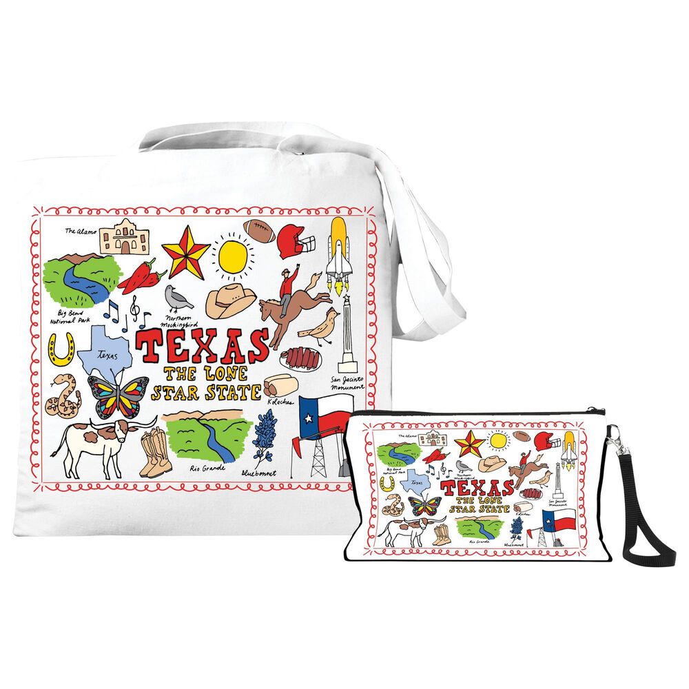 1 Brilliant Gift Wanderer Texas Tote Bag in White, , large
