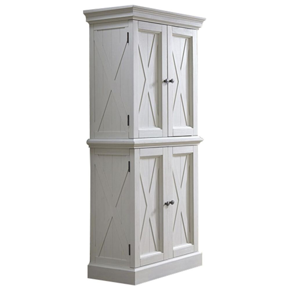 Home Styles Seaside Lodge Kitchen Pantry in Hand Rubbed White, , large