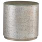 Sherrill Occasional Cork Drum End Table in Clear, Bronze and Champagne Gold, , large