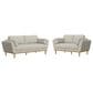 Golden Wave Furniture Reverie Stationary Sofa and Loveseat Set in Grey, , large