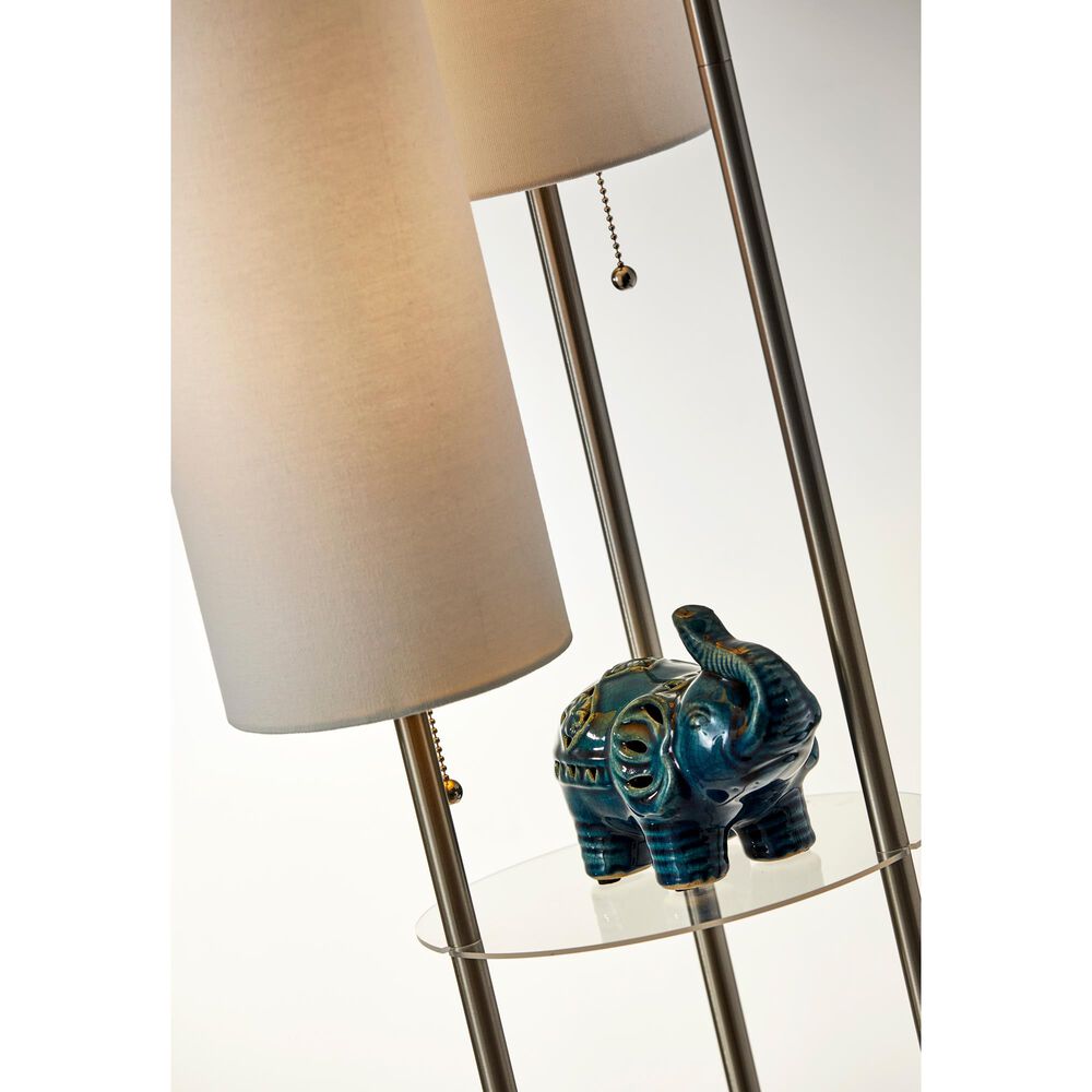 Adesso Trio Floor Lamp in Brushed Steel, , large