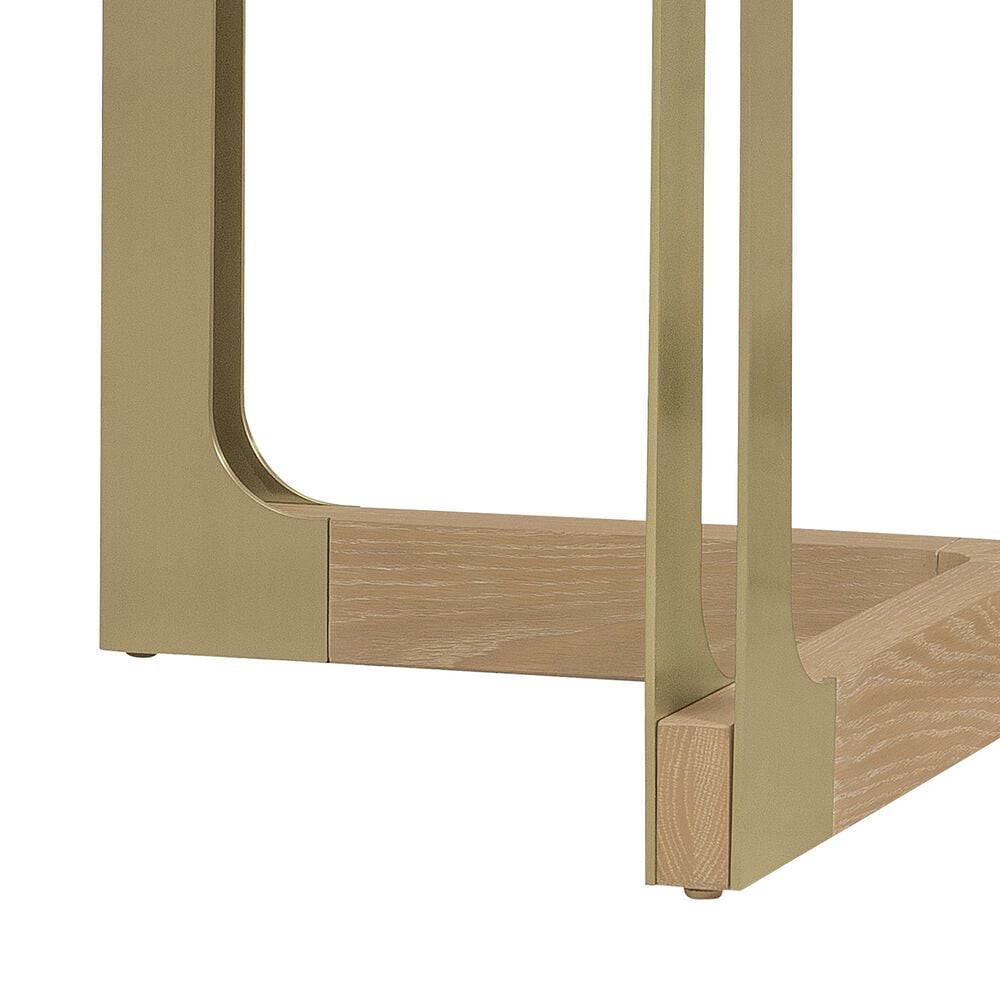 Hooker Furniture Banyon Bay Gathering Dining Table in Desert Oak and Brushed Brass - Table Only, , large