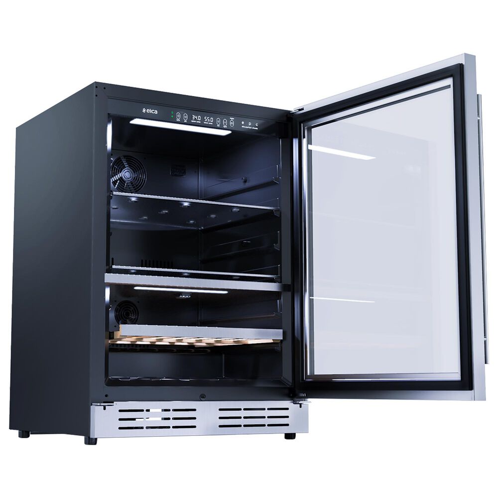 Elica 4.8 Cu. Ft. Glass Door Beverage Center with Door Alarms in Stainless Steel, , large